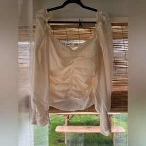 ASTR the Label Square Neck Puff Sleeve Top